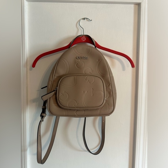 Guess Women’s Beige Faux Leather Backpack - Picture 1 of 8